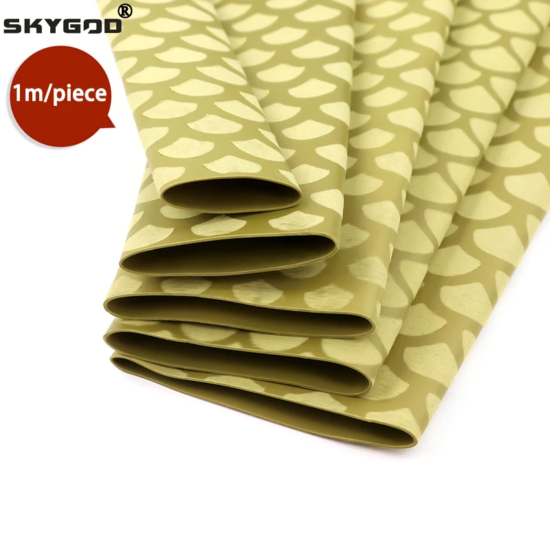 1 ~ 10 Uds nuevo tubo termorretráctil antideslizante ID dorado 15 ~ 45mm cubierta impermeable Protector de mango de bicicleta envoltura de caña de pescar antideslizante