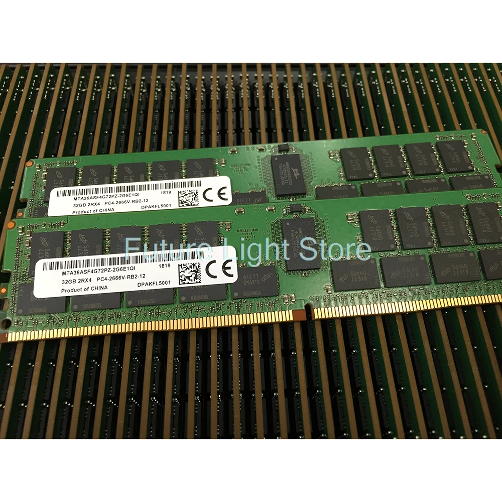 1 Uds RAM MTA36ASF4G72PZ-2G6E1QI 32G 32GB 2RX4 PC4-2666V 2666 DDR4 ECC memoria de servidor - imagen 3