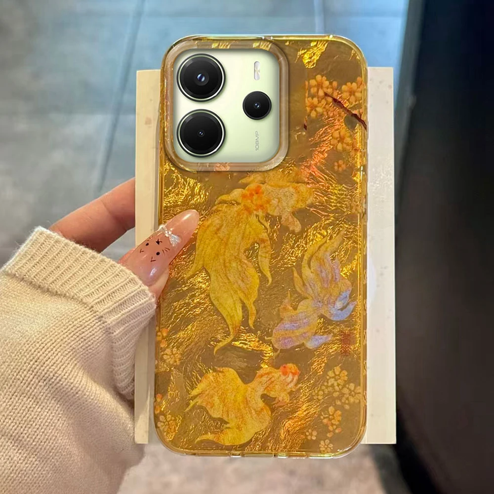 Funda de teléfono con diseño de caballo galopante de pez dorado para Xiaomi Redmi Note 15 14 13 12 11 10 10S 8 9 Pro 15C 9C 13C 14C A3 9A A1 A5 - imagen 2
