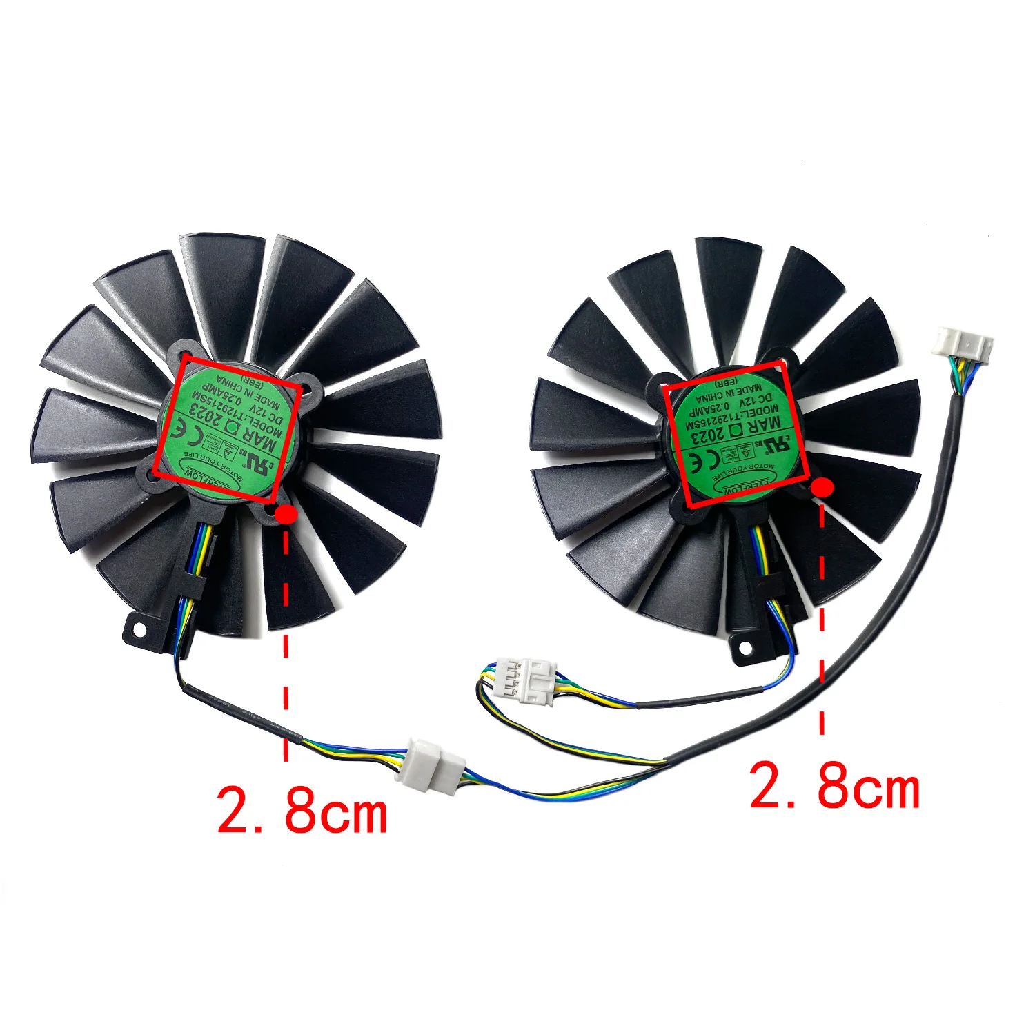 Ventilador de repuesto para tarjeta gráfica ASUS GeForce GTX1080ti ROG POSEIDON Platnium, nuevo, T129215SU - imagen 3