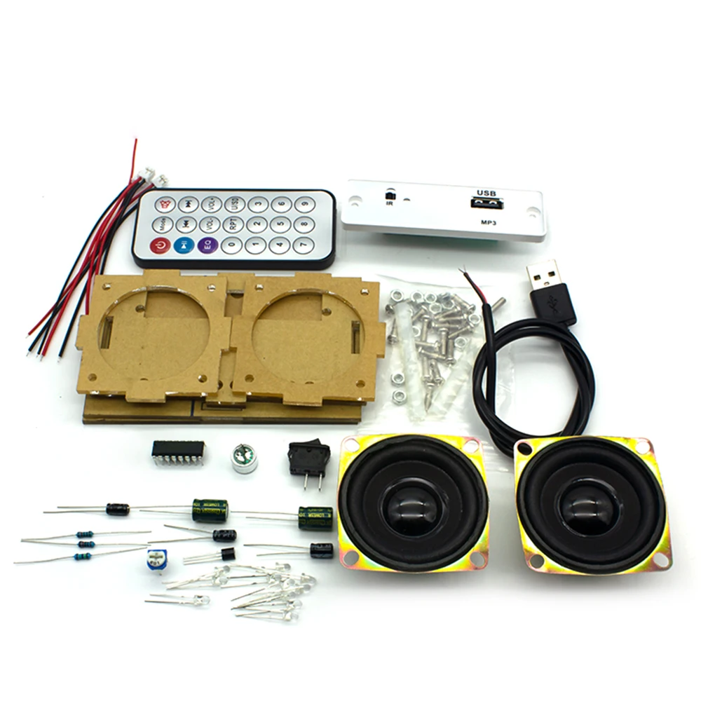 Kit electrónico blanco DIY, Altavoz Bluetooth, electrónica, Kit de proyecto de soldadura DIY, práctica de enseñanza, Altavoz estéreo Bluetooth - imagen 3