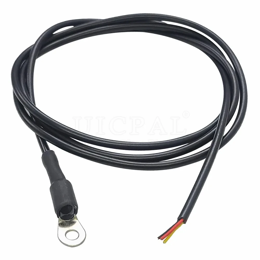 Módulo de Sensor de temperatura DS18B20, sonda de acero inoxidable 304 OD 3,0 MM, Cable de sensores impermeables a prueba de polvo, negro, 100CM de longitud - imagen 2