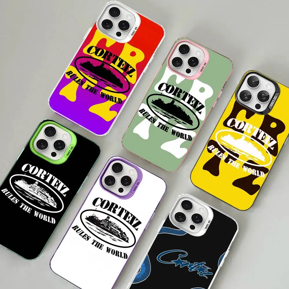 Funda de teléfono The World-Corteizs para iPhone 17 16 15 14 13 12 11 Pro MAX mate a prueba de golpes trasera anticaída mate - imagen 3
