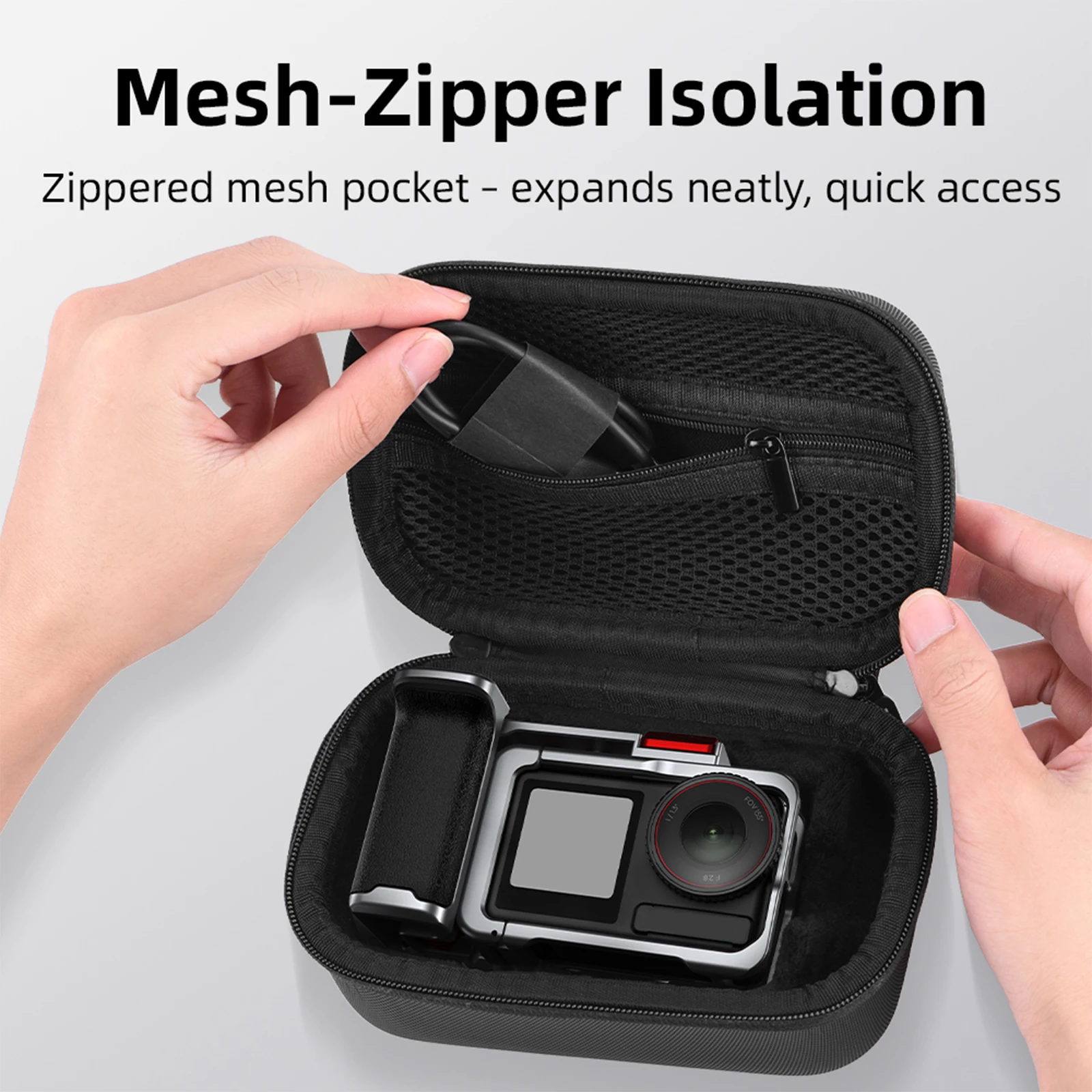 Estuche de transporte duro para DJI Action 5 Pro, estuche de transporte con mango, bolsa de almacenamiento, caja de viaje, accesorios para DJI Action 5 Pro - imagen 3