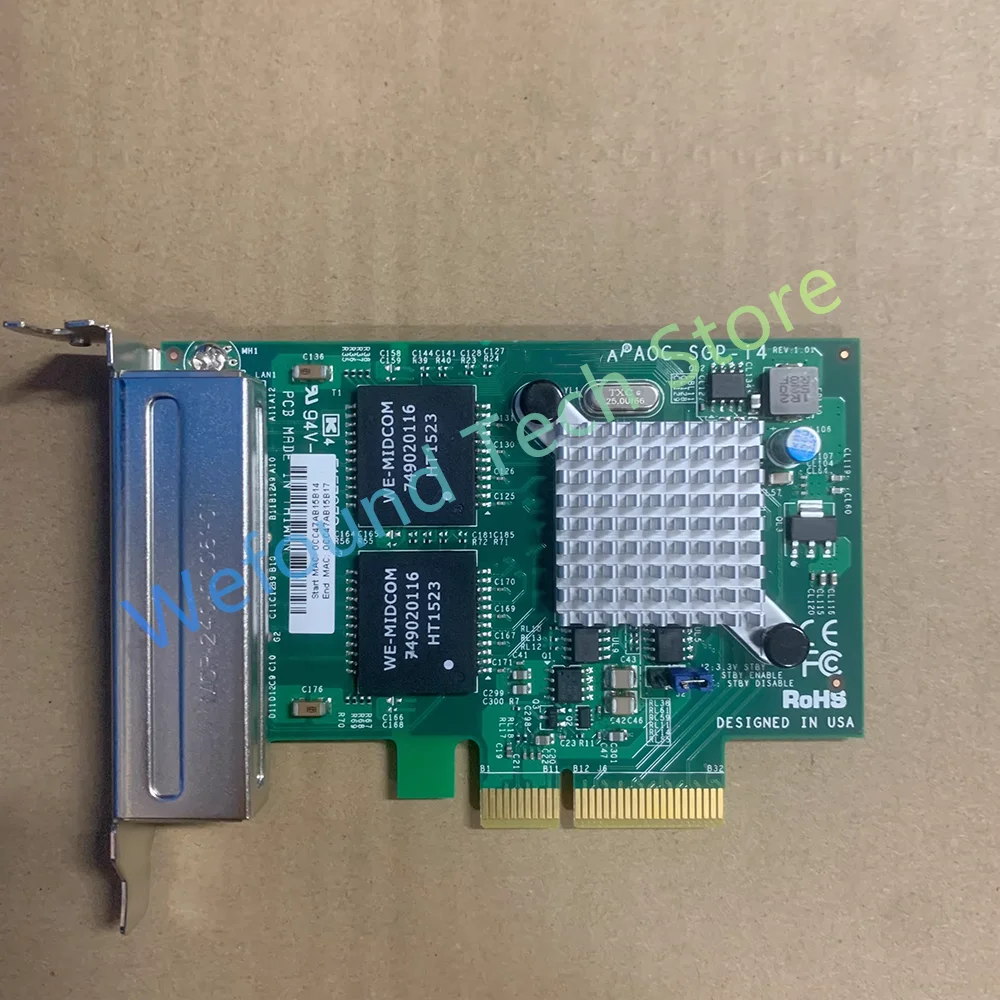 AOC-SGP-i4 para tarjeta de red Gigabit de cuatro puertos Supermicro I350-T4 - imagen 4