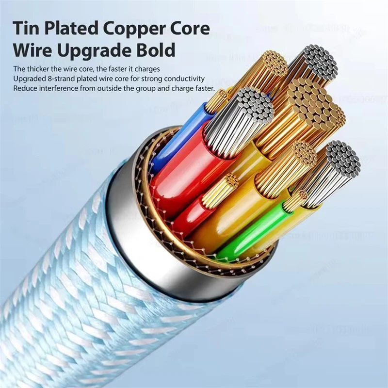 Cable cargador rápido trenzado PD 20W para iPhone 13 12 11 14 Pro Max X XR XS 7 8 Plus tipo C Cables de datos USB C de carga rápida 1m 2m - imagen 4