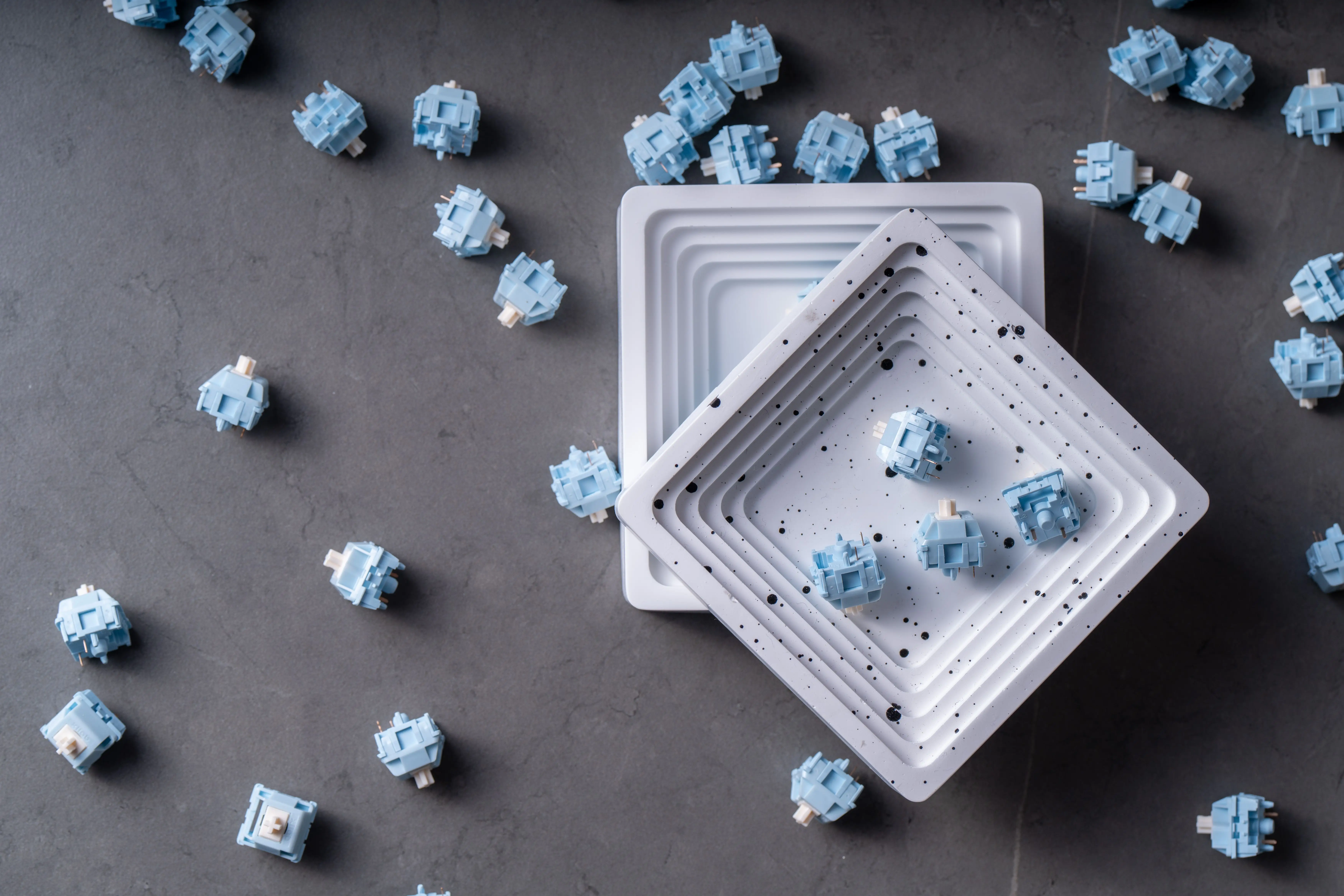 XLLAB x HMX interruptor lineal de yogur 37g 45g 53g Actuación teclado mecánico lubricado de fábrica interruptores DIY - imagen 5