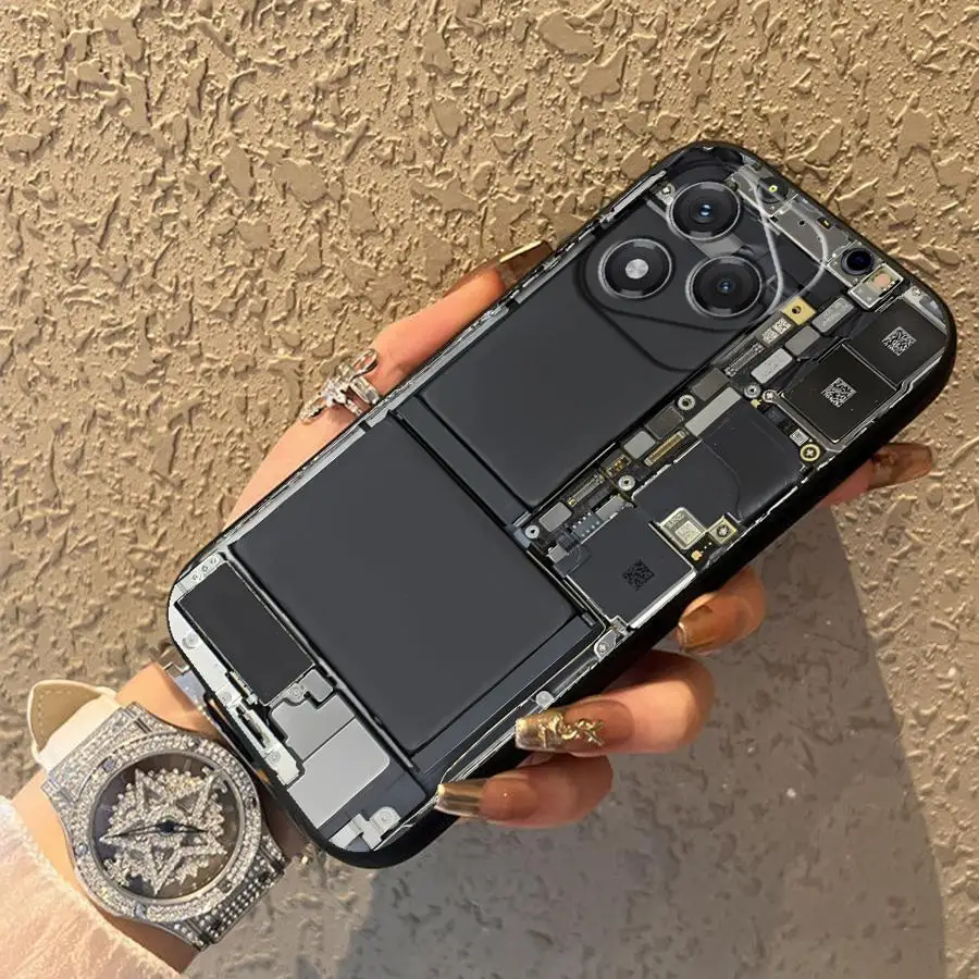 Funda para Honor X9a X6 Magic5Lite 8X 200 400 Lite 70 X5b X7 90 X8, Carcasa para Teléfono con Diagrama de Estructura de Circuito - imagen 5