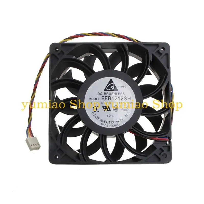 587B FFB1212SH 12CM Ventilador refrigeración 120 mm DC12V 1,24 12x12x2,5 4P PMW Rodamiento bolas