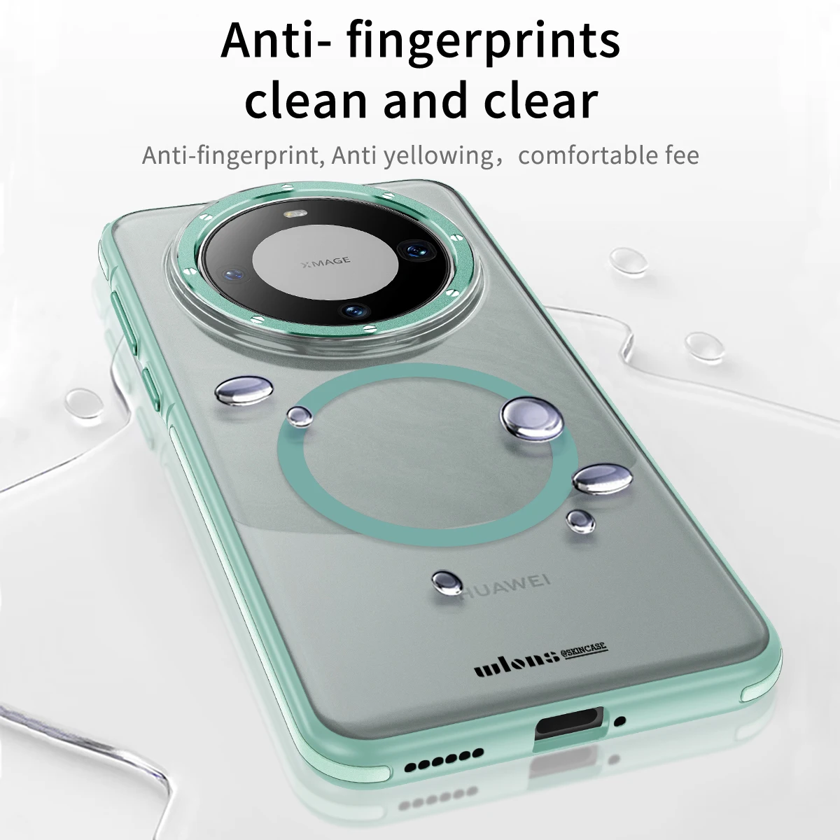 Funda de empalme para Huawei Mate 60 Pro +, armadura de sensación de piel a prueba de golpes para Huawei Mate60 Pro Plus, funda trasera de teléfono híbrida Magsafe - imagen 4