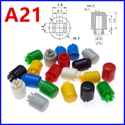 Tapa Tecla Táctil B3F-4055 Cuadrada 12x12mm – Pack 20