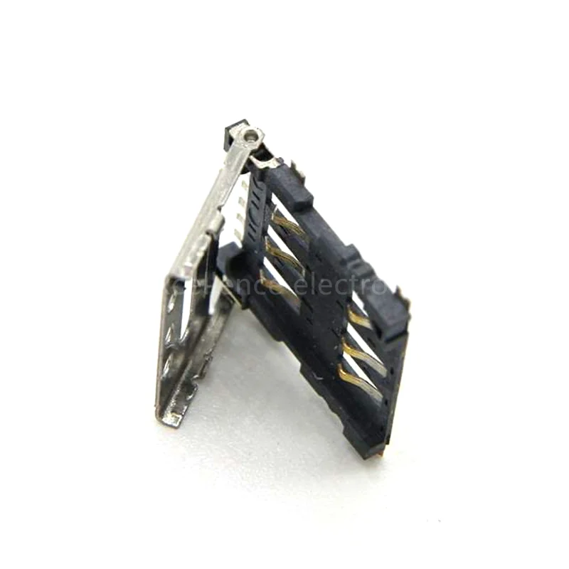 10PCS NANO SIM Card Holder 1.5H 6P Flip Holder Connector Micro Mobile Phone Card Slot - imagen 5