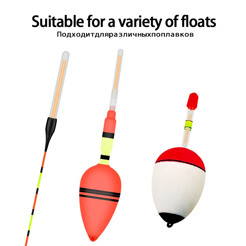 Barra de luz fluorescente de 10 piezas, 5 tubos suaves y 5 conectores de diferentes tamaños para elegir, aparejos de pesca luminosos de pesca nocturna - imagen 3