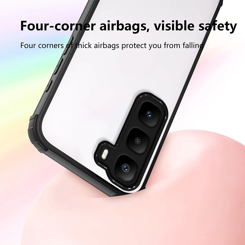 Para Infinix Hot 60 Pro Plus funda transparente a prueba de golpes de cuatro esquinas para Infinix Hot60 Pro 60i 50 4G cubierta trasera mate anticaída - imagen 5