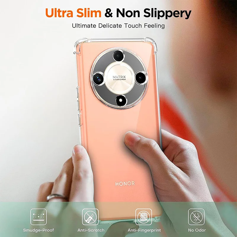 Funda blanda de silicona transparente para Huawei Honor Magic 6 5 4 3 Magic6 Magic5 Magic4 Pro Lite Ultimate, funda trasera transparente ultrafina - imagen 4