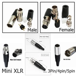 Conector XLR 3/4/5 pines para micrófono - Adaptador de audio hembra