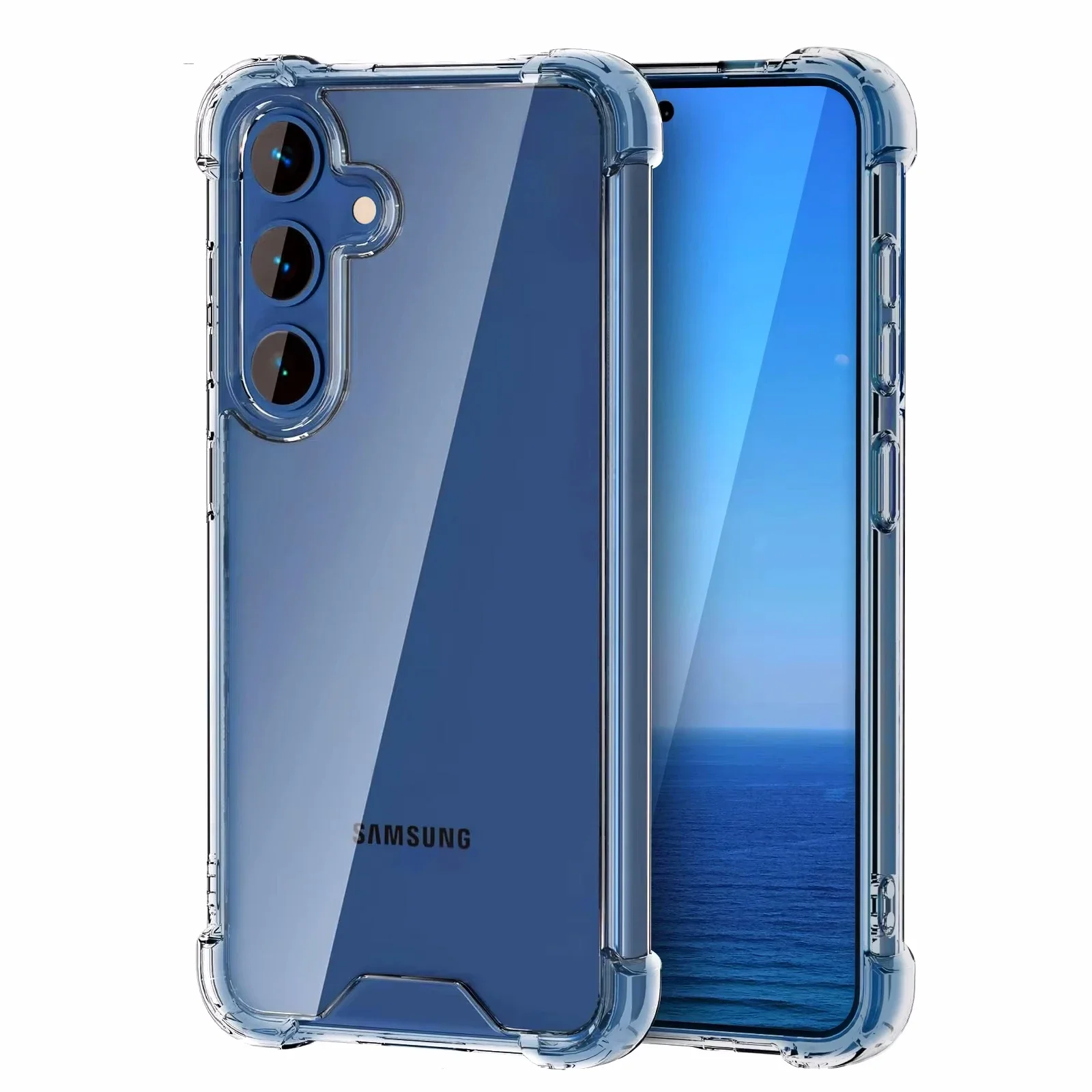 Funda híbrida de lujo para Samsung Galaxy S25 Edge S24 S25 Plus Ultra S24 FE A16 A56 A26 A56 A36 A06 PC cubierta trasera transparente dura - imagen 4