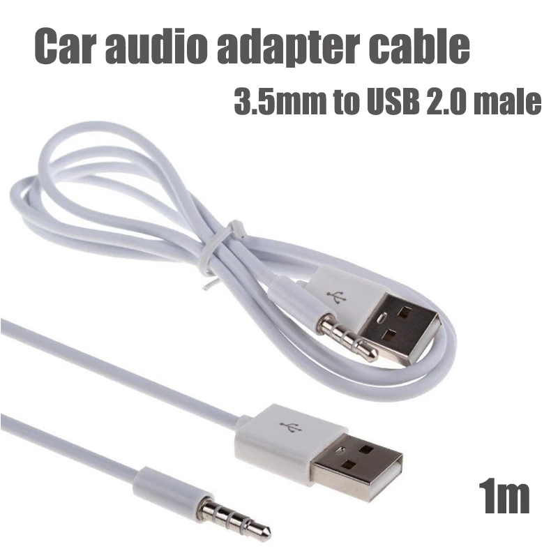 Adaptador de decodificador de lector AUX a USB montado en el coche, Cable de música, Cable de Audio de cabeza redonda, Mini USB a 3,5 MMAUX - imagen 5