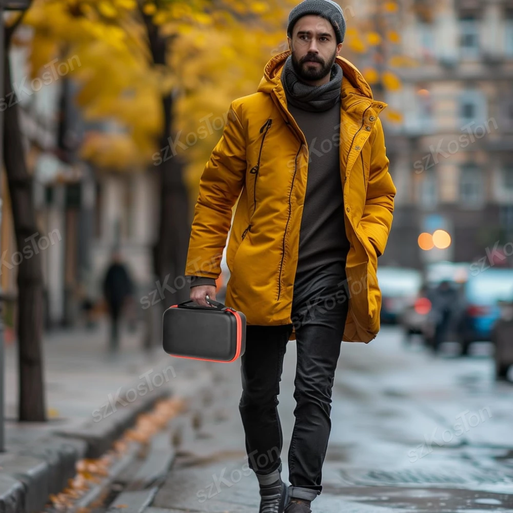 Bolsa de almacenamiento de micrófono inalámbrico Eva portátil, estuche de transporte Compatible con JBL, sistema de dos micrófonos inalámbricos para viaje y Camping - imagen 3