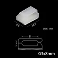 White G 3x8mm