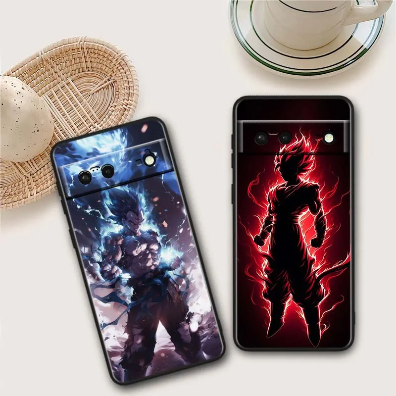 Funda de Anime d-dragon Ball Vegeta IV para Google Pixel 9 8 7 6 5 4 9a 8A 7a 6a 5A 4A 5XL XL Pro 5G funda de teléfono negra - imagen 2