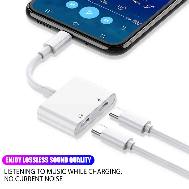 Adaptador de auriculares USB-C para iPhone 15 Pro Max Xiaomi Samsung Aux Audio Splitter tipo C a adaptador de 3,5mm Cable Jack para auriculares - imagen 5