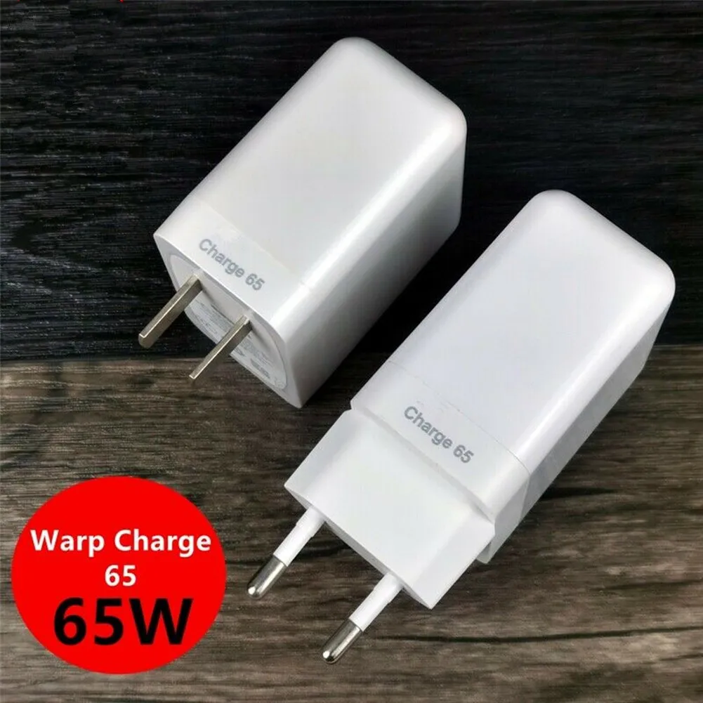 Cargador de carga rápida tipo C para One Plus 9 Pro 8t 8t + blanco sólido, cargador de energía de alta calidad, enchufe urdimbre EE. UU./UE, 65w, 1 ud. - imagen 2