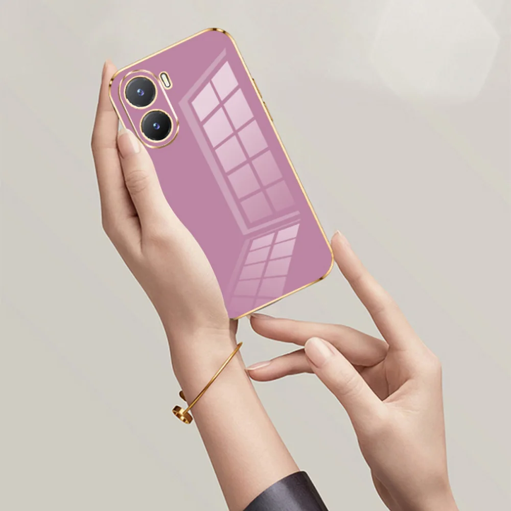 Carcasa de lujo para Vivo Y56, cubierta de TPU suave de borde recto, A prueba de golpes, V2225, V2204, V2214 - imagen 5