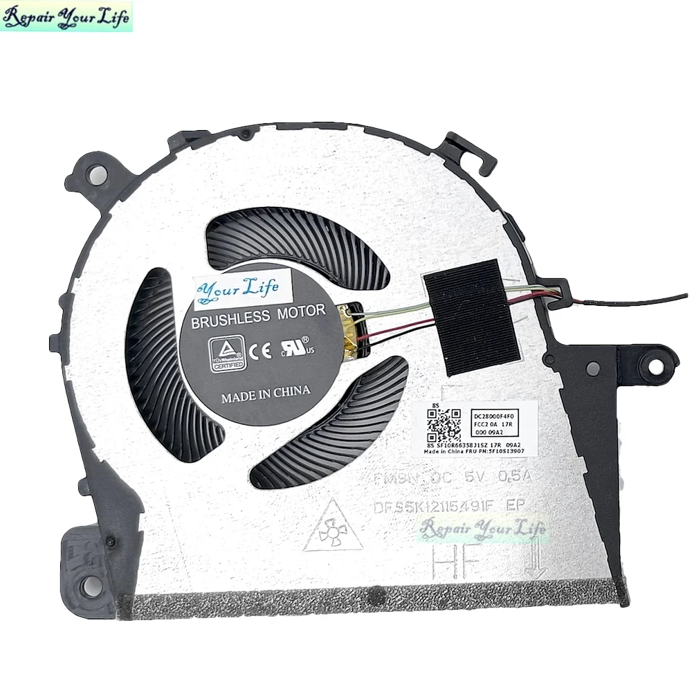 Ventiladores de refrigeración para ordenador portátil, enfriador para Lenovo IdeaPad S145-14IWL, S145-14IGM, CPU, S145-14AST, DC28000F4F0, 5F10S13907 - imagen 2