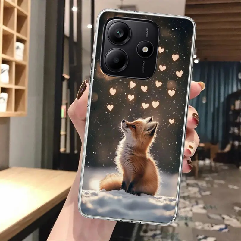 Funda de teléfono de silicona Animal Fox para Xiaomi Redmi Note 14 14S 13 12S 11 Pro Plus 11S 10 10S 11T 11E 4G 5G funda suave - imagen 3