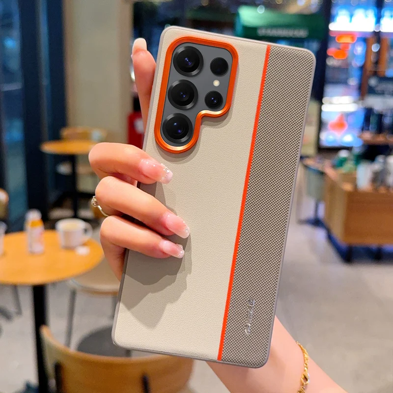 Para Samsung Galaxy S25 S24 Ultra Plus funda de moda de cuero PU funda protectora trasera para Samsung S25 borde carcasa de teléfono - imagen 5