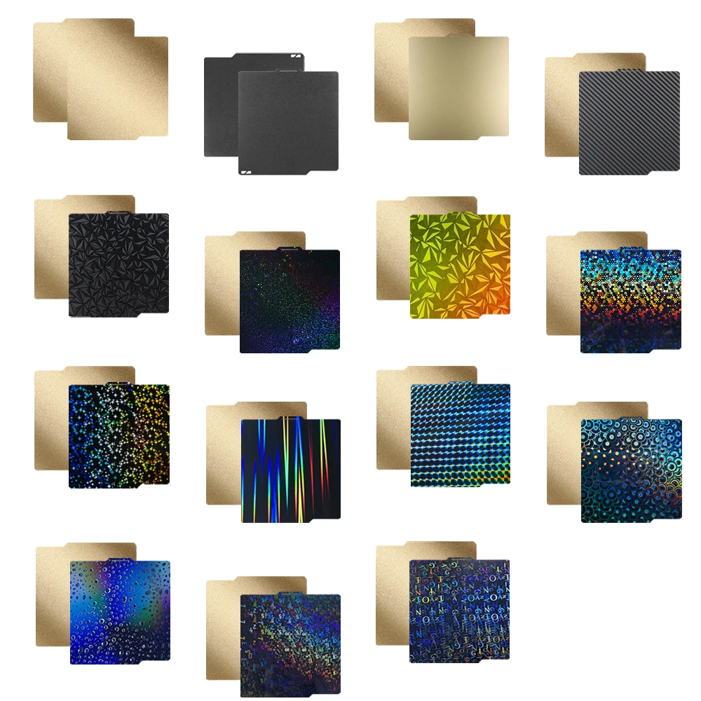 Para bambulab P1S placa de construcción hoja de acero de resorte hoja lisa Pei 257mm pey pet peo placa de construcción laboratorio de bambú P1 X1 X1C P1P actualizaciones - imagen 3