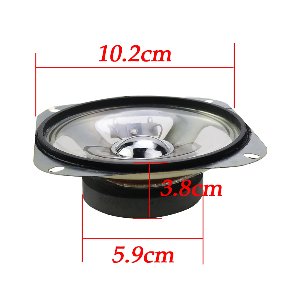 Bocina magnética transparente, 1 piezas, 8 Ohm, 10W, 4 Ohm, 10W, 4 pulgadas de diámetro, 10,2 cm, 102MM, cuadrada, 60MM, resistente al agua - imagen 2