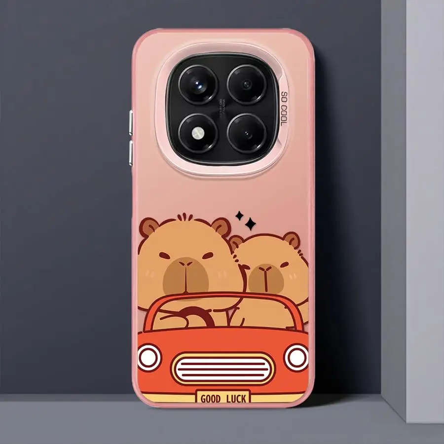 Funda trasera de teléfono para Xiaomi Redmi Note 10s 11s 13 12 11 9s 12s 10Lite 14 Pro Plus lindo capibara de dibujos animados - imagen 3