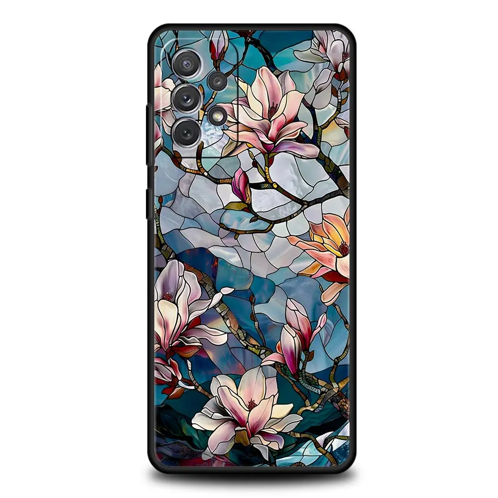 Funda geométrica de mármol y flores para Samsung A51 A71 A21S A17 A11 A15 A25 A41 A23 A33 A53 A73 A07 A03S A05S A13 A35 A55 5G - imagen 4