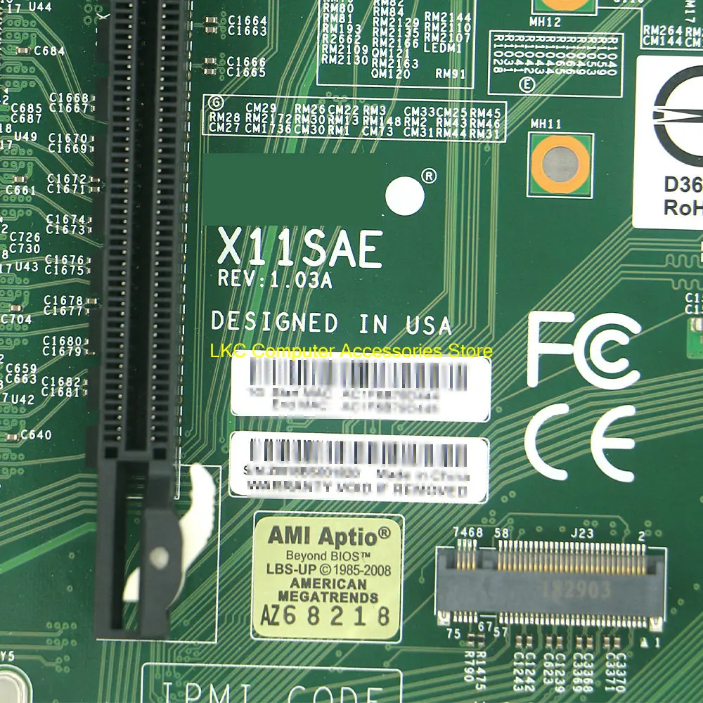 Placa base para estación de trabajo Supermicro X11SAE, placa base ATX Gigabit Dual C236 LGA1151, compatible con E3 V5 V6 - imagen 4