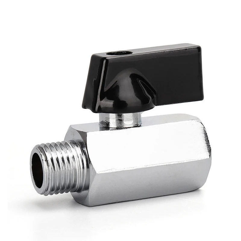 Miniválvula de bola neumática, compresor de aire de rosca recta NPT Macho a hembra, 1/8 ", 1/4", 3/8 ", 1/2", válvula de cierre de aceite y Gas - imagen 4