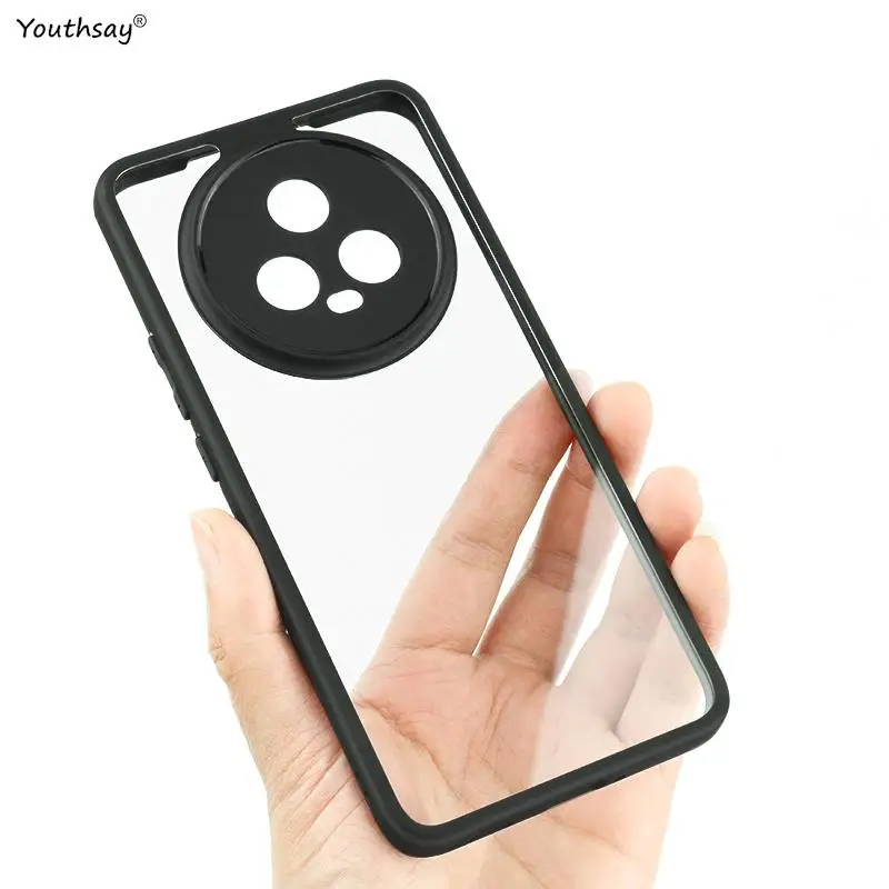 Funda transparente para Honor Magic 5 Pro, carcasa dura transparente para PC, TPU, borde trasero - imagen 4