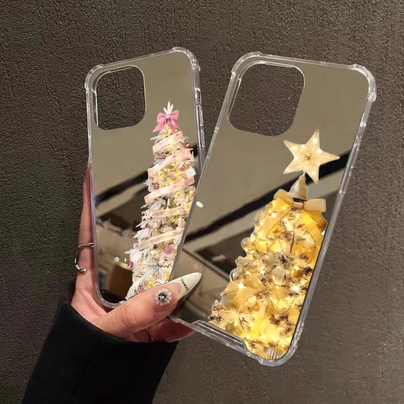 Funda de teléfono acrílica con diseño de árbol de Navidad para iPhone 17 Pro Max 16 15 14 13 12 11 17 Air XS X XR 7 8 Plus - imagen 5