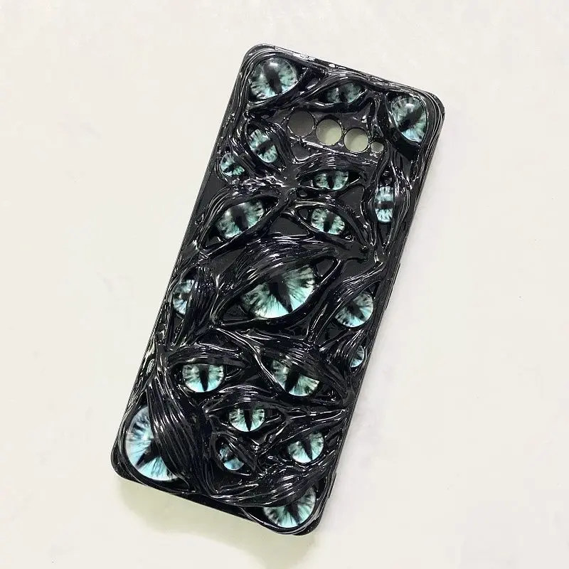 Cthulhu mitología 3D luminosa sabor pesado Horrible Ojo del diablo funda de teléfono de protección completa para Iphone 11 12 13 14 Pro - imagen 3