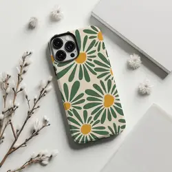 Funda iPhone Silicona Daisy Floral Antigolpes