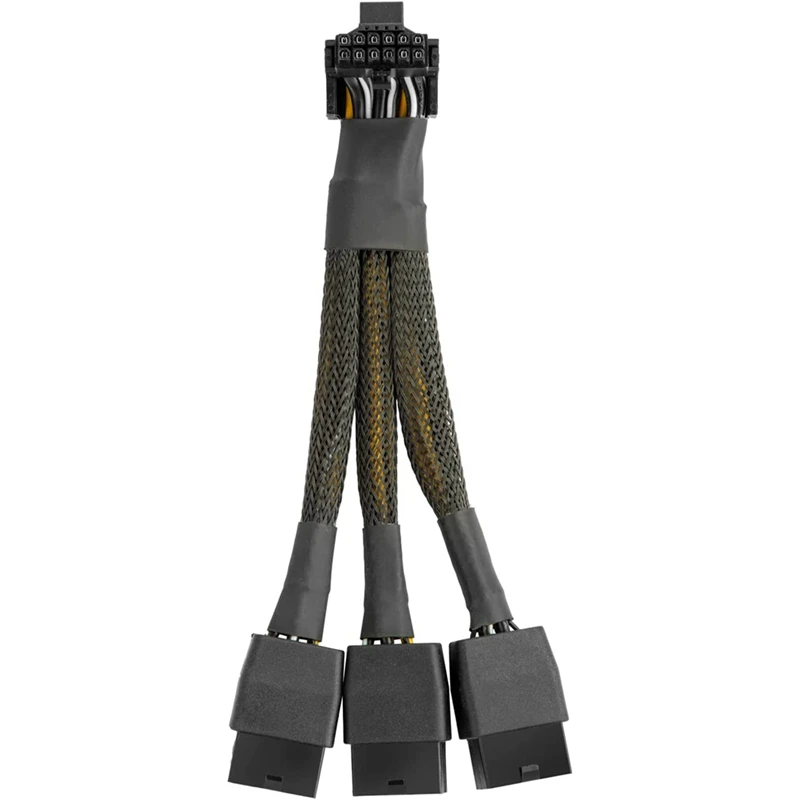 Cable de GPU HOT-16Pin a 3X, 8 pines, extensión Pcie-16AWG, PCIE 5,0, 90 grados, ángulo recto, 16 Pines, 12 + 4 pines, adaptador de suministro - imagen 5