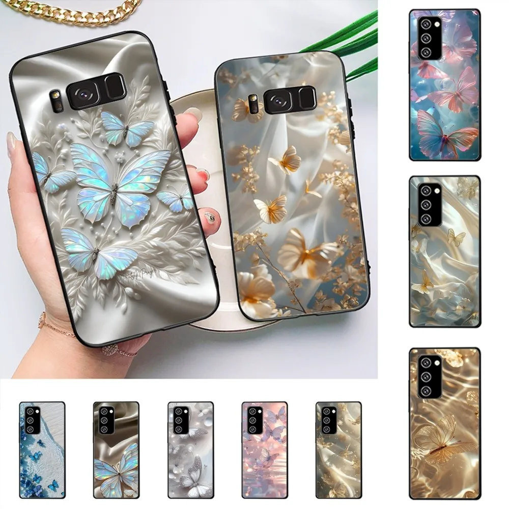 Funda de teléfono de mariposa de seda para Samsung J 7 Plus 7core J7 Neo J6 Plus Prime J6 J4 J5