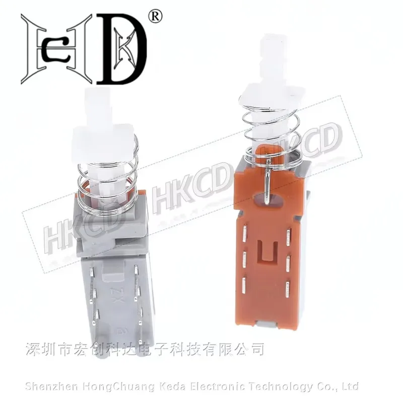 2 uds stücke PS-22H03 3-Tasten-Schalter-kurzer Fuß selbstyty nder/entsperrter Netzschalter ps42f42 6-poliger Knopfsc halter - imagen 4