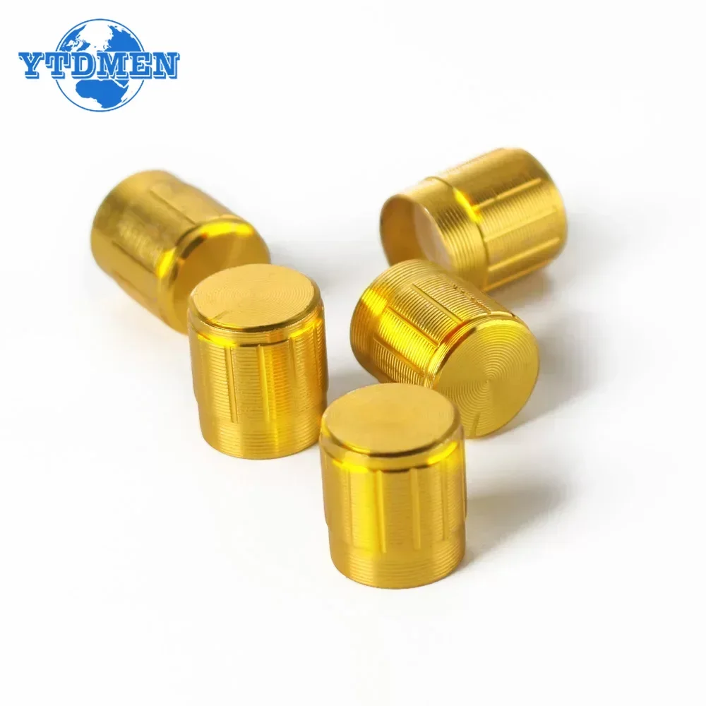 5/10/15 Uds 15x17MM tapa de perilla de potenciómetro de aleación de aluminio perilla negra dorada plateada, para perilla de Control de volumen de interruptor giratorio WH148 - imagen 4