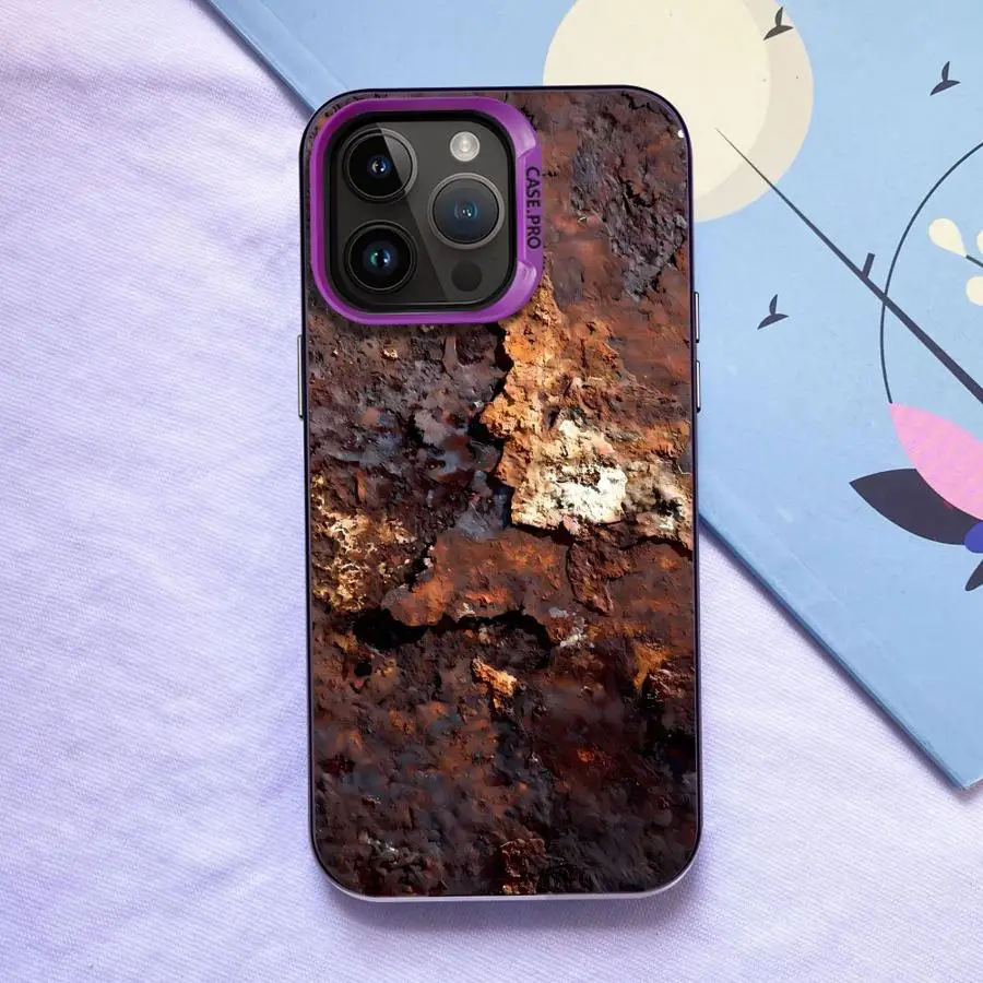 Funda para iPhone 12 XR 16e 15 Plus 16 17 Pro Max 17Air XS 14 13 11 Funda trasera para teléfono Diseño Retro oxidado - imagen 5
