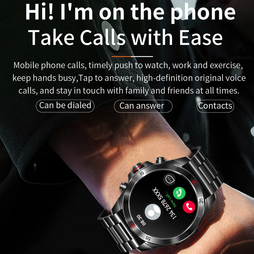 Reloj inteligente con pantalla AMOLED de 1,43 pulgadas para mujer, llamada de diente azul, prueba de salud de negocios, reloj inteligente para hombres, deportes impermeables, Fitness, música para dormir - imagen 3