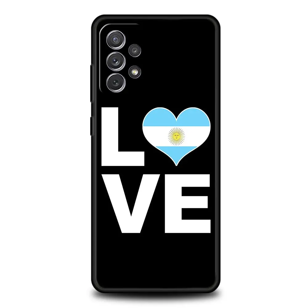 Funda de teléfono con bandera Argentina Soccer 10 para Samsung Galaxy A51 A71 A21S A12 A11 A31 A52 A41 A32 A01 A23 A33 A53 A73 A03 A13 5G - imagen 5