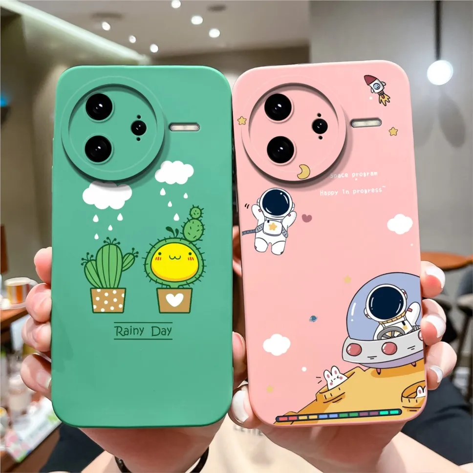 Fundas para Redmi K80 K80 Pro 5G Shell encantador astronauta de dibujos animados Funda de teléfono de silicona líquida para Redmi K80 K80Pro 5G Funda Coque - imagen 2