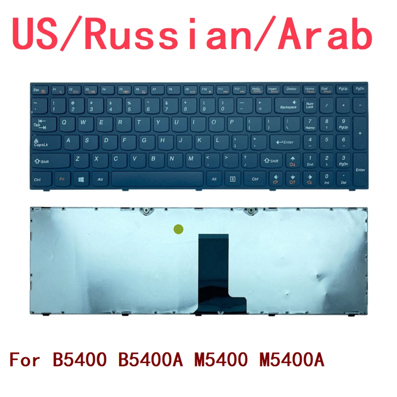 Teclado de portátil para Lenovo B5400, B5400A, M5400, M5400A, reemplazo de PC portátil, nuevo, EE. UU., ruso, árabe